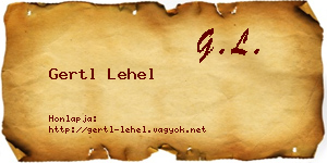 Gertl Lehel névjegykártya